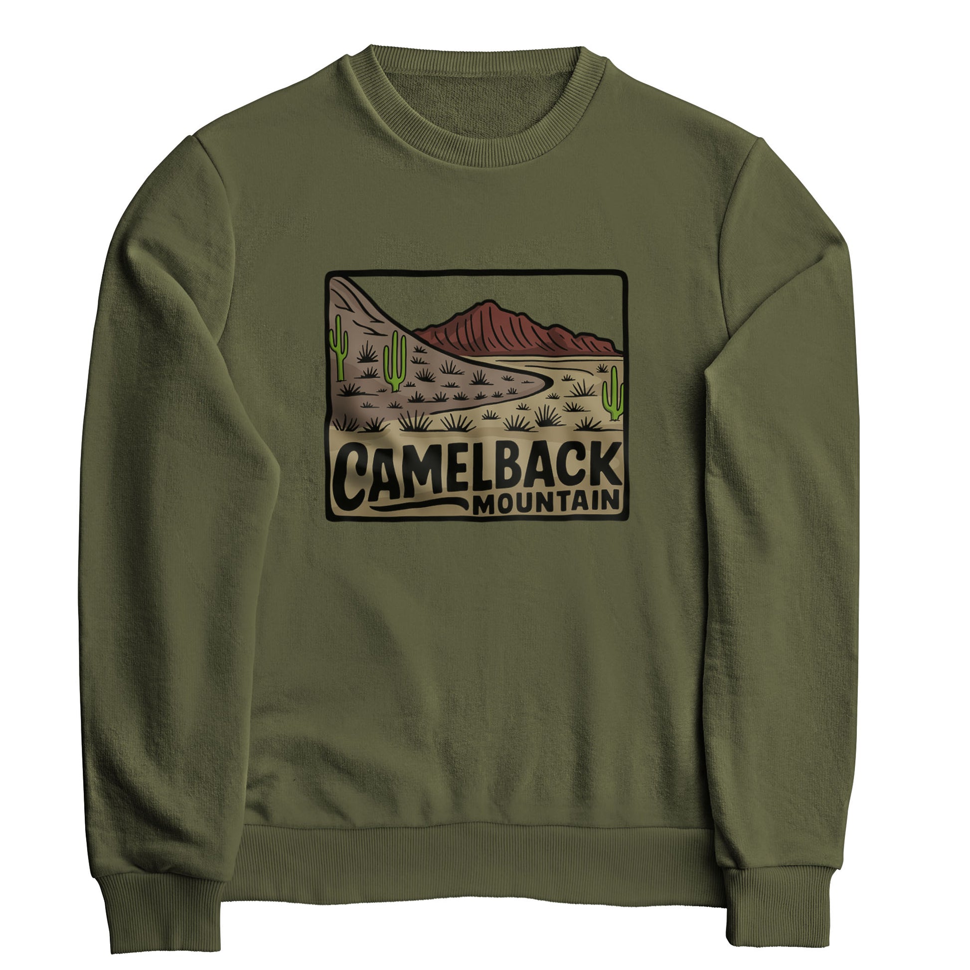 Camelback Mountain Crewneck Sweatshirt Adventure and Outdoors Themed Sweatshirt