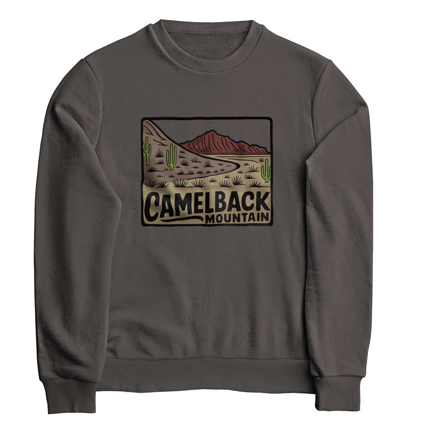 Camelback Mountain Crewneck Sweatshirt Adventure and Outdoors Themed Sweatshirt