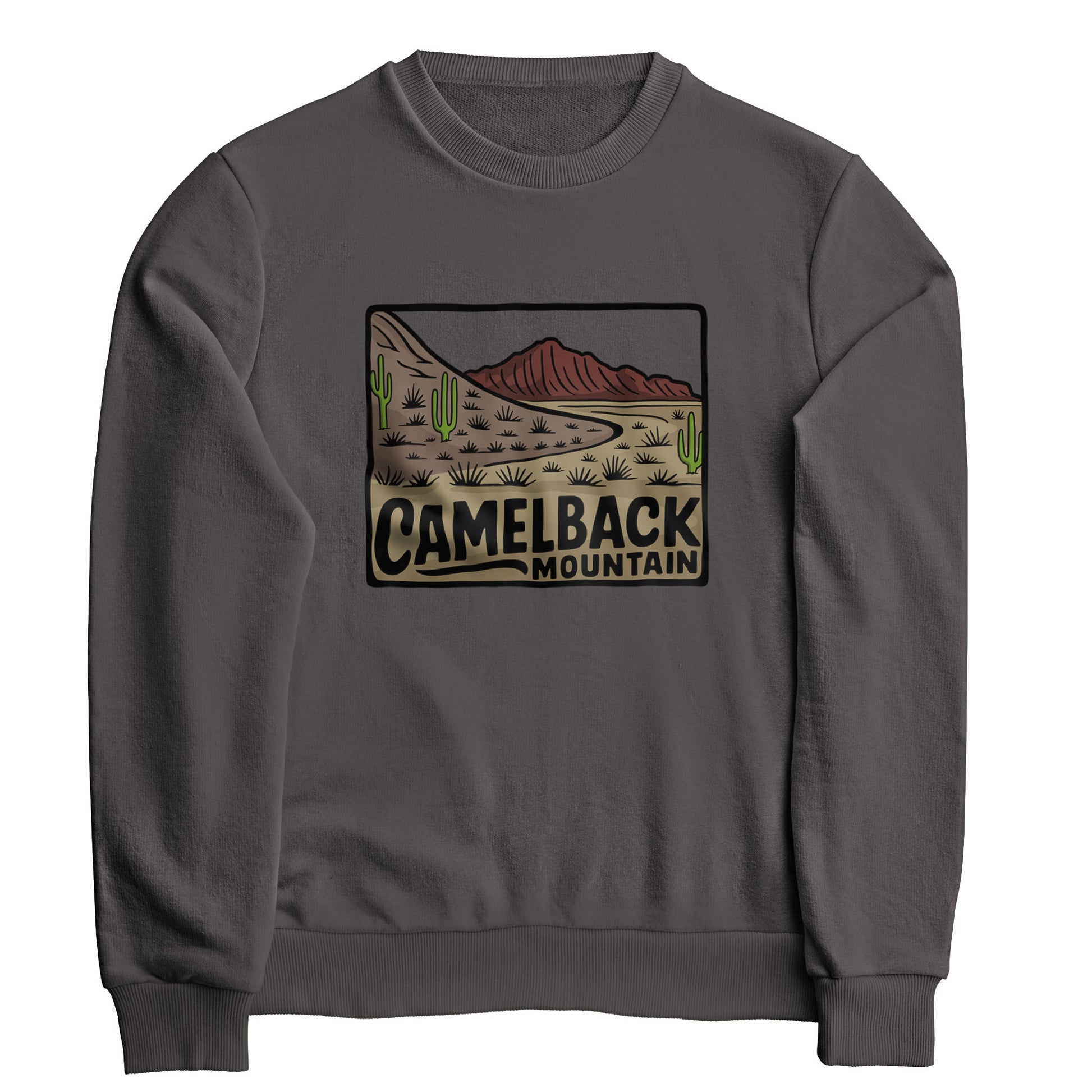Camelback Mountain Crewneck Sweatshirt Adventure and Outdoors Themed Sweatshirt