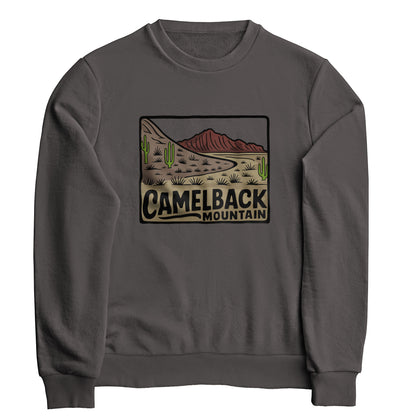 Camelback Mountain Crewneck Sweatshirt Adventure and Outdoors Themed Sweatshirt
