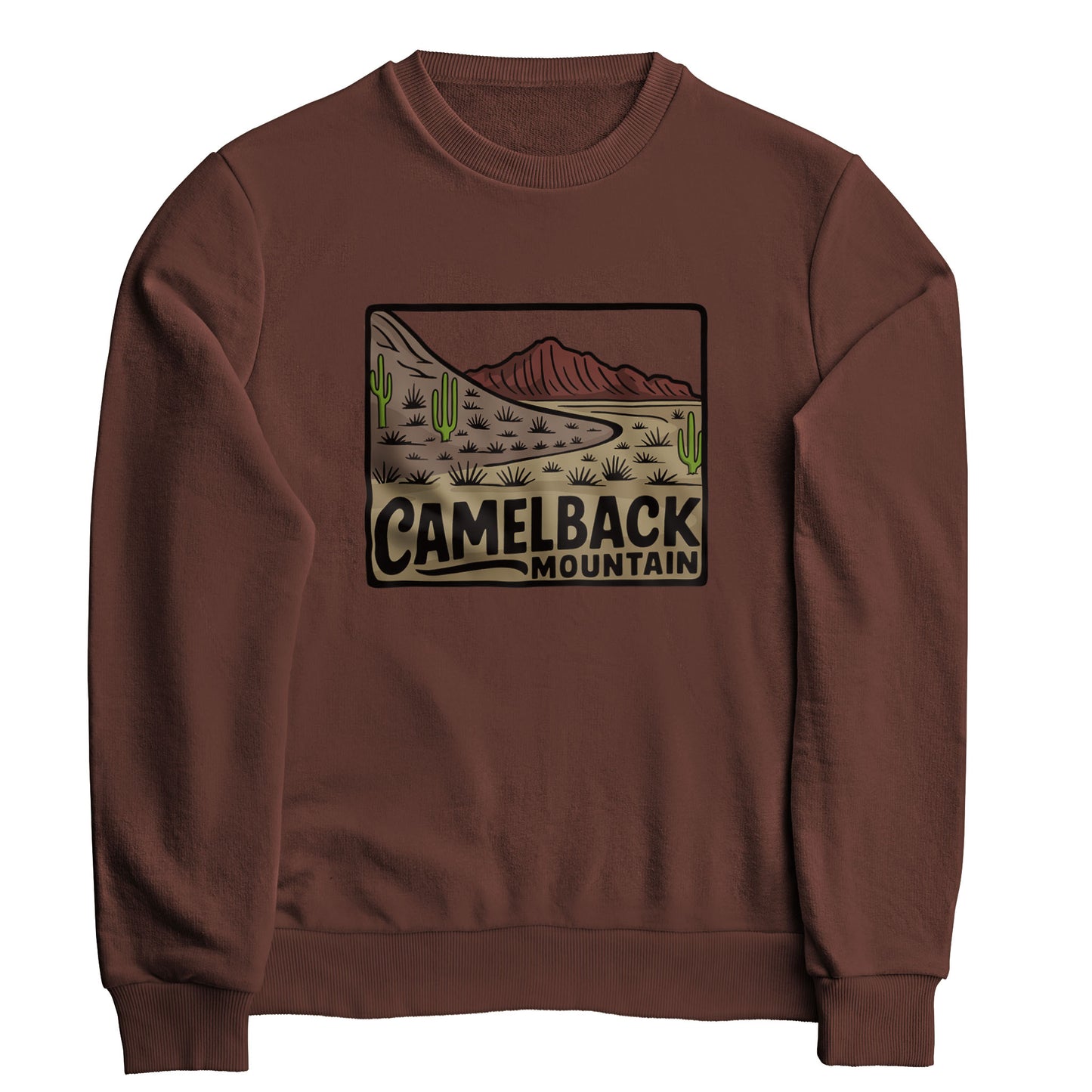 Camelback Mountain Crewneck Sweatshirt Adventure and Outdoors Themed Sweatshirt
