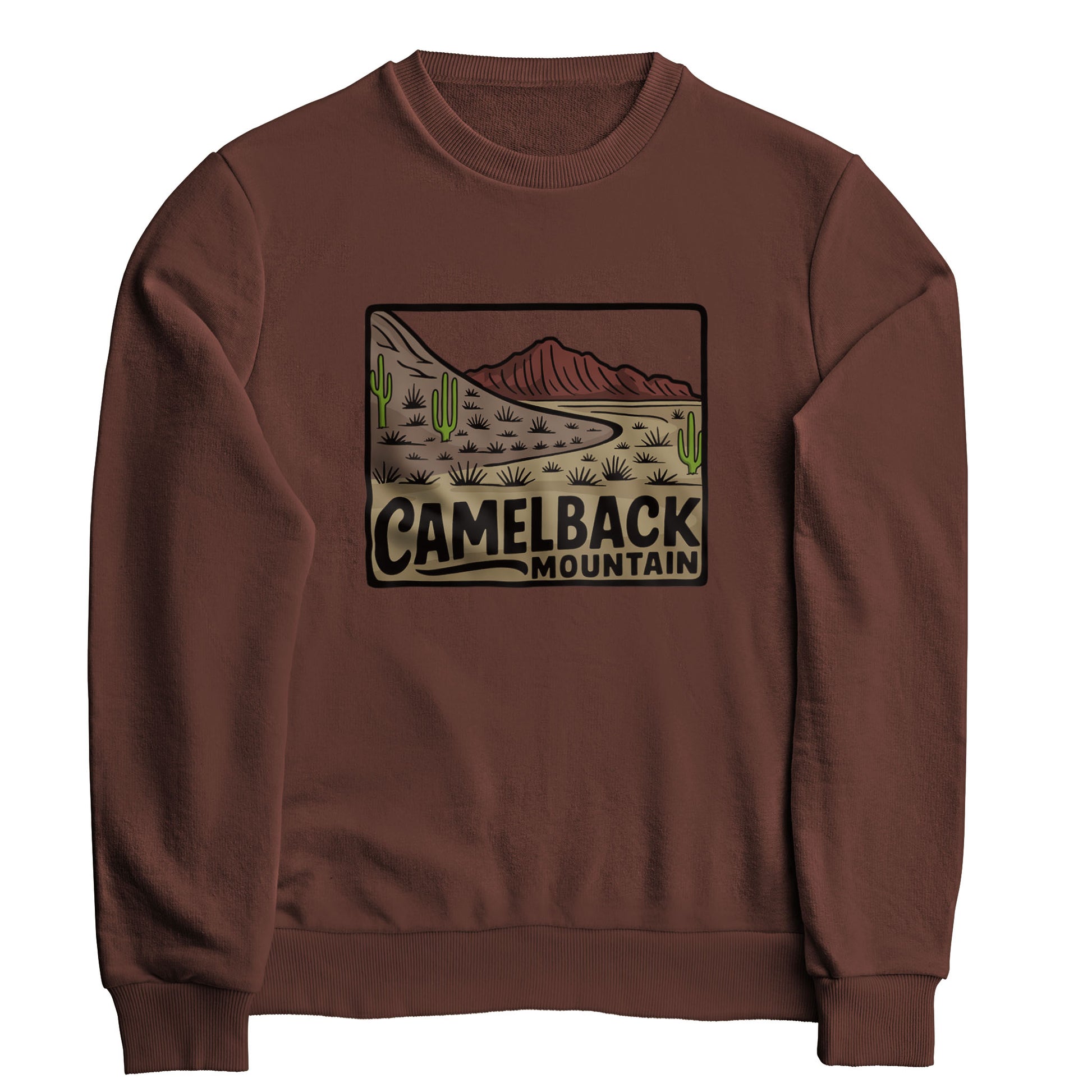 Camelback Mountain Crewneck Sweatshirt Adventure and Outdoors Themed Sweatshirt