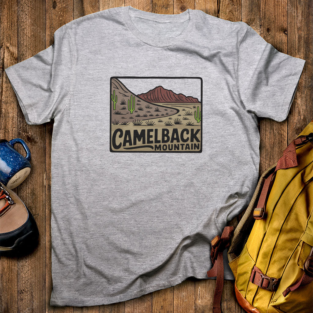 Camelback Mountain T-Shirt Sport Grey Adventure and Outdoors Themed T-Shirt