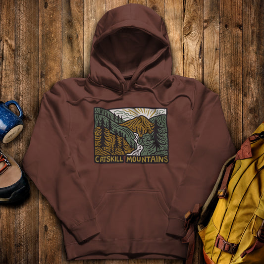 Catskill Mountains Hoodie Cocoa Adventure and Outdoors Themed Hoodie