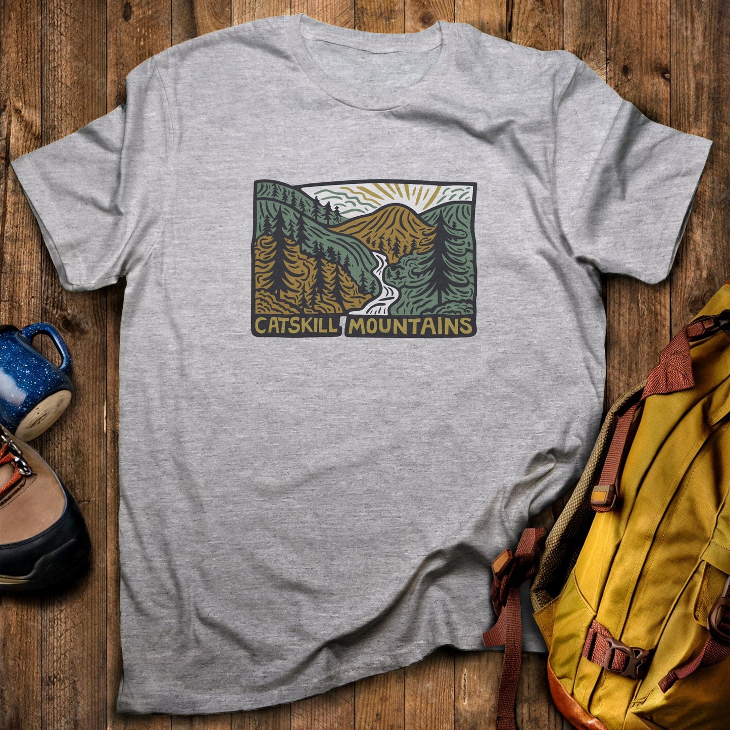 Catskill Mountains T-Shirt Sport Grey Adventure and Outdoors Themed T-Shirt