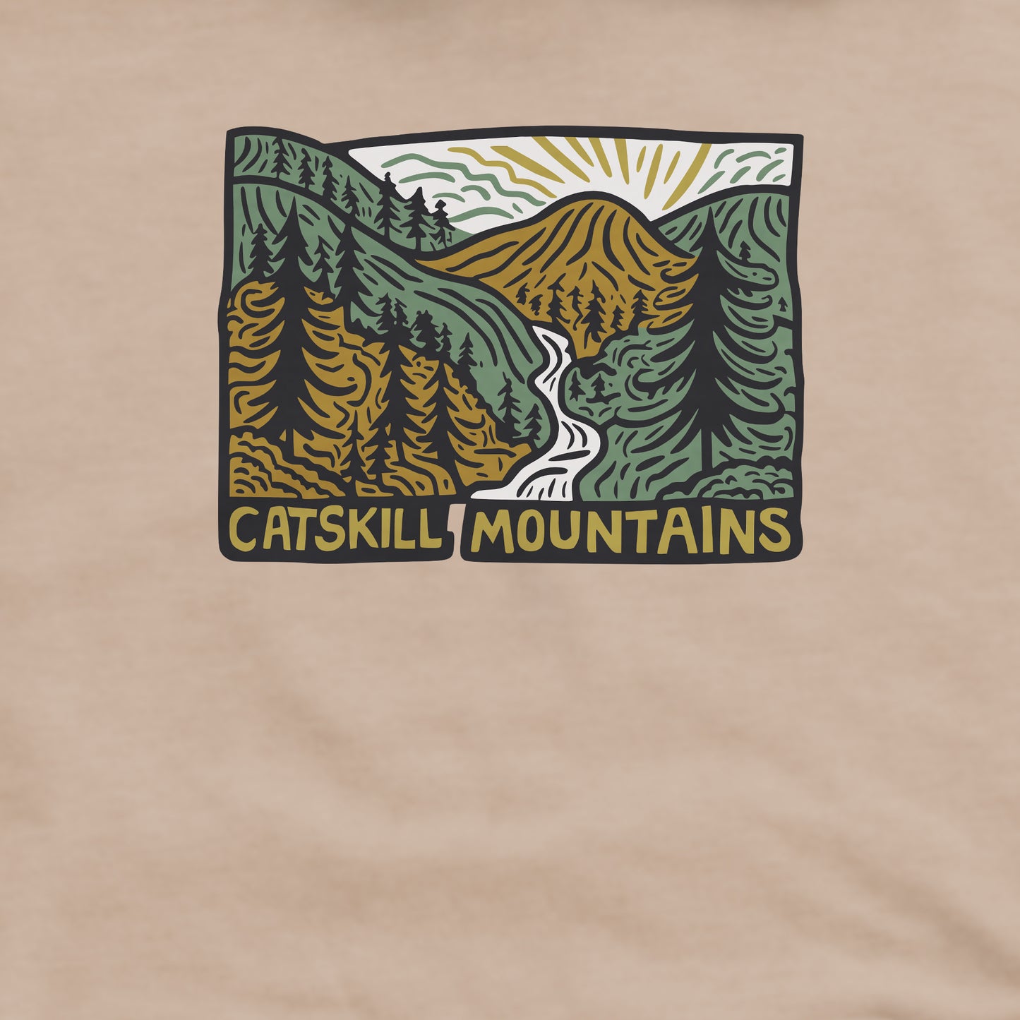 Catskill Mountains Crewneck Sweatshirt Adventure and Outdoors Themed Sweatshirt