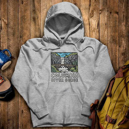 Columbia River Gorge Hoodie Sport Grey Adventure and Outdoors Themed Hoodie
