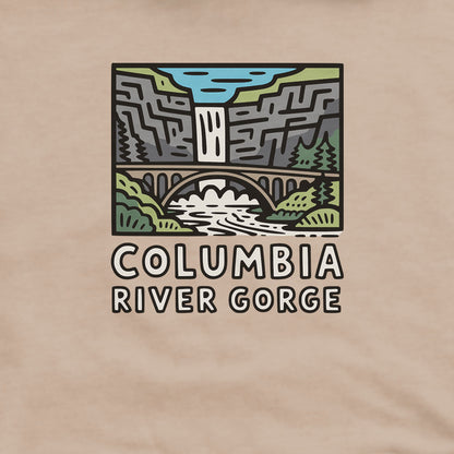 Columbia River Gorge Hoodie Adventure and Outdoors Themed Hoodie