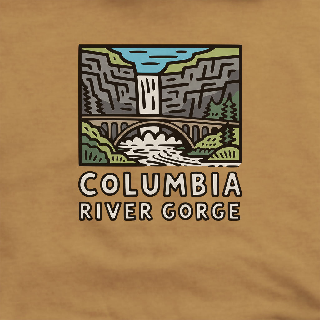 Columbia River Gorge Hoodie Adventure and Outdoors Themed Hoodie