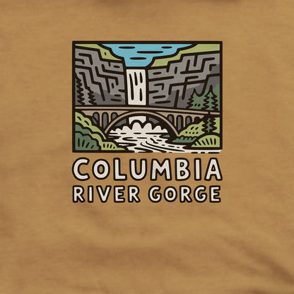 Columbia River Gorge Hoodie Adventure and Outdoors Themed Hoodie
