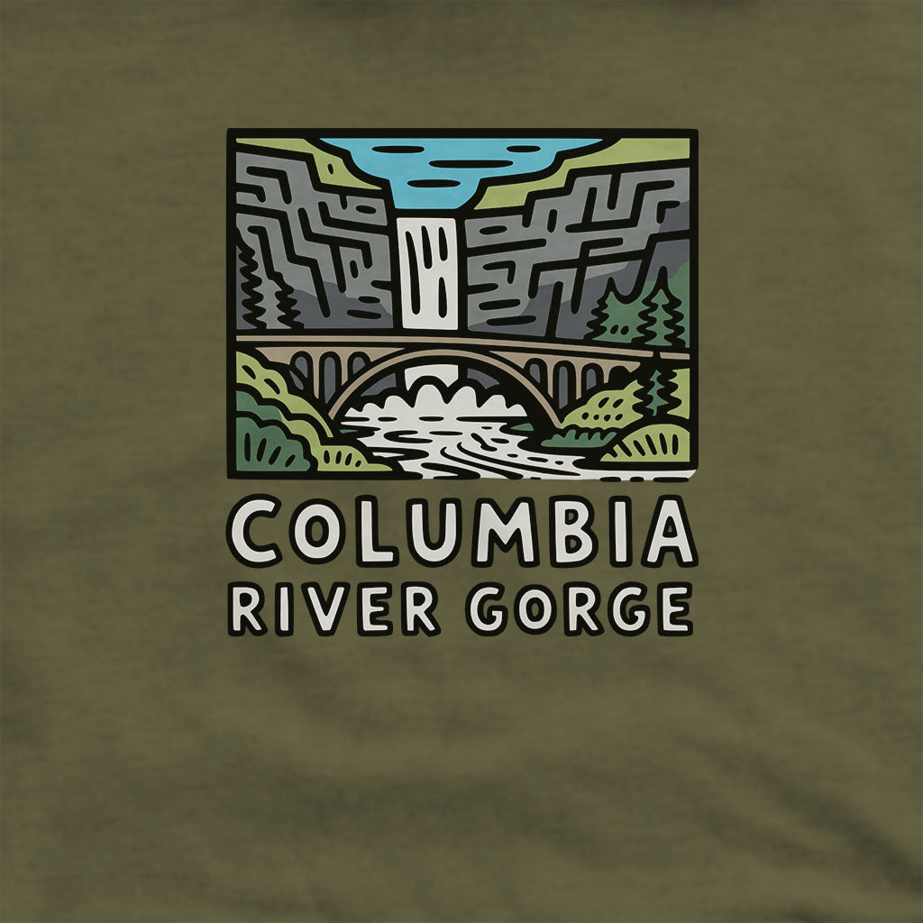 Columbia River Gorge Hoodie Adventure and Outdoors Themed Hoodie