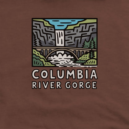 Columbia River Gorge Hoodie Adventure and Outdoors Themed Hoodie