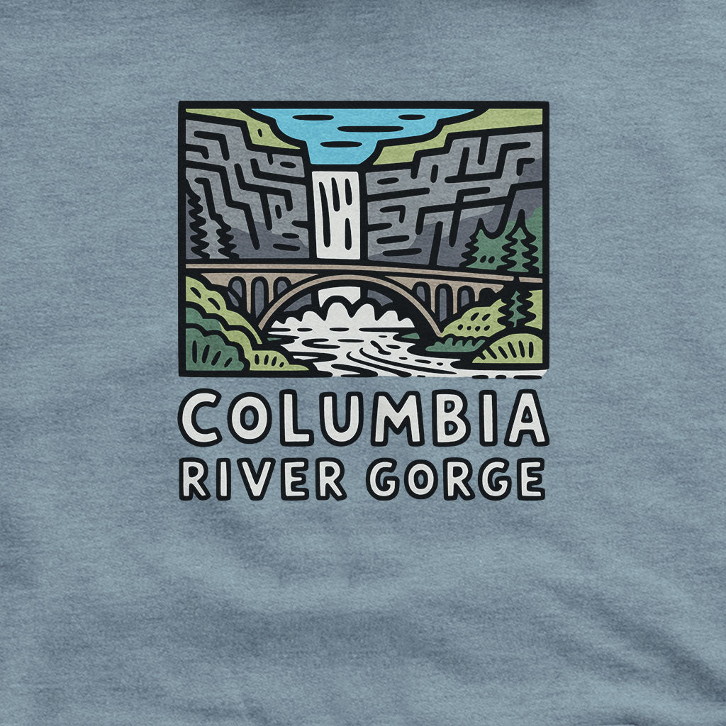 Columbia River Gorge Hoodie Adventure and Outdoors Themed Hoodie