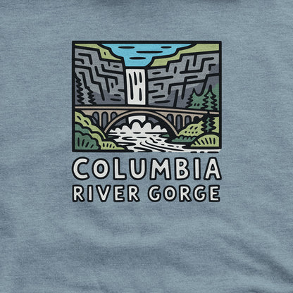 Columbia River Gorge Hoodie Adventure and Outdoors Themed Hoodie