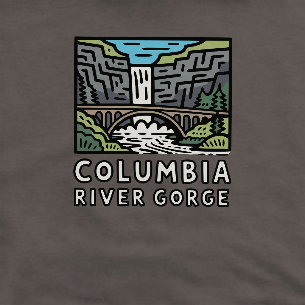 Columbia River Gorge Crewneck Sweatshirt Adventure and Outdoors Themed Sweatshirt