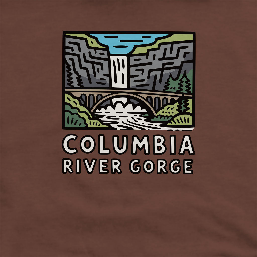 Columbia River Gorge Crewneck Sweatshirt Adventure and Outdoors Themed Sweatshirt