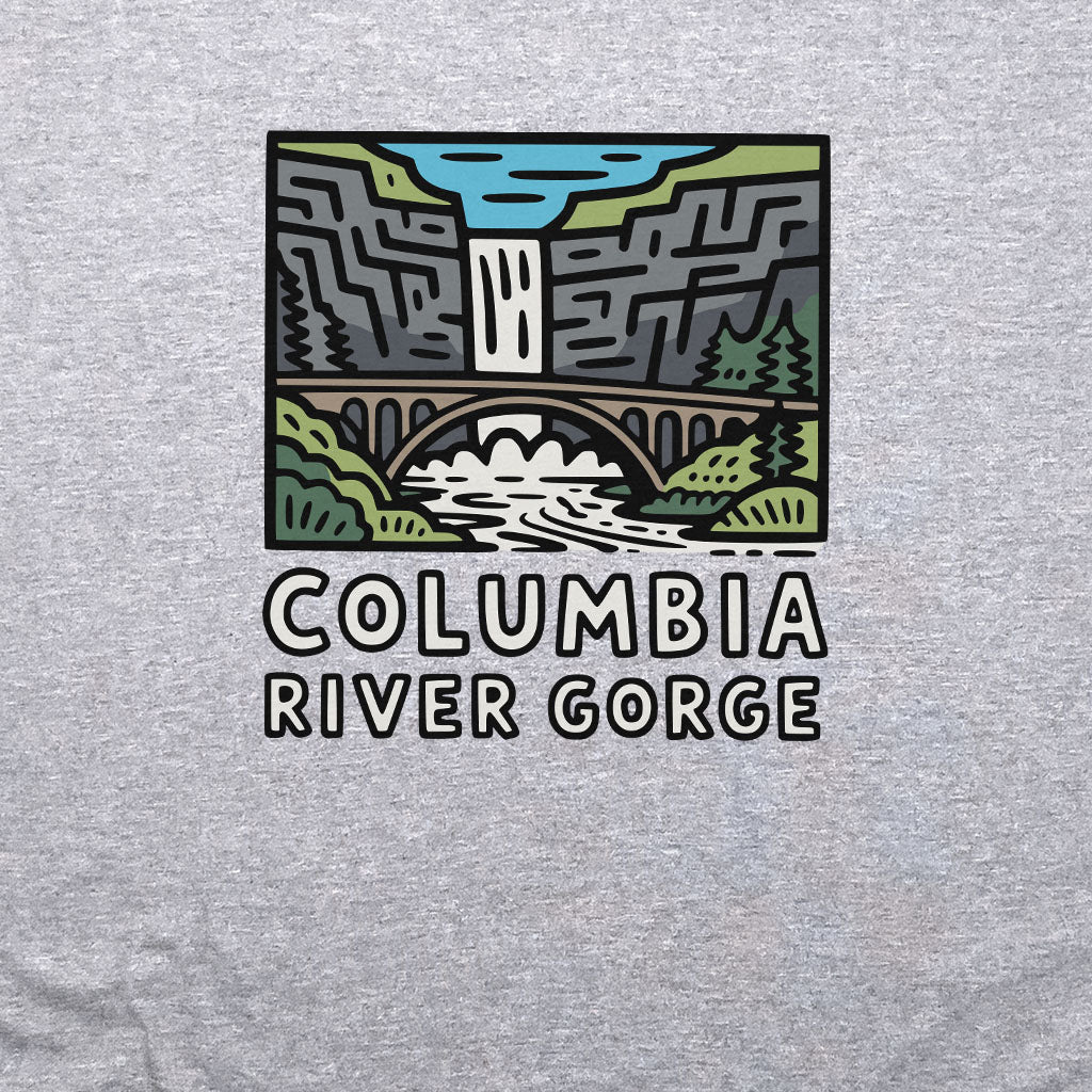 Columbia River Gorge Crewneck Sweatshirt Adventure and Outdoors Themed Sweatshirt