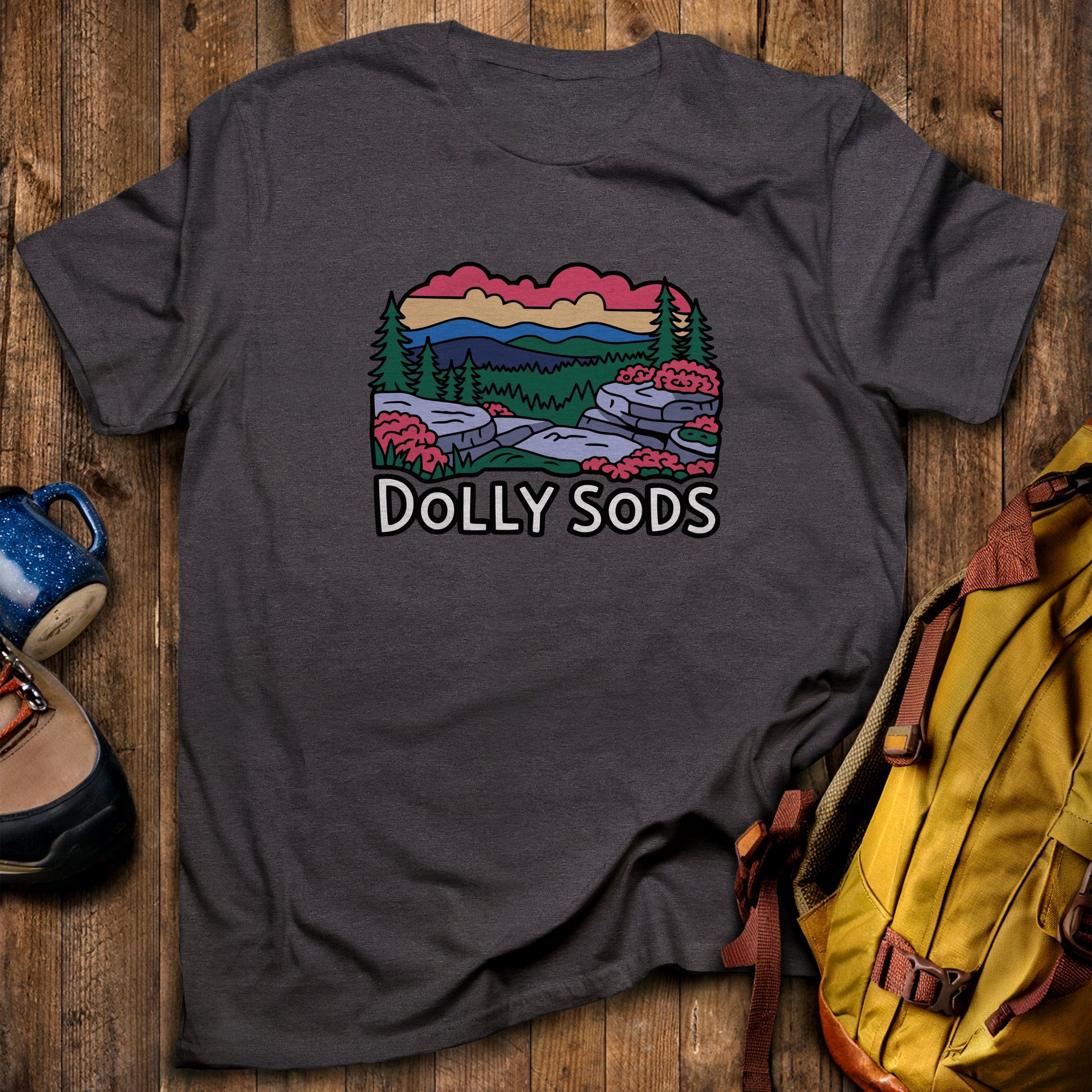 Dolly Sods Wilderness T-Shirt Dark Heather Adventure and Outdoors Themed T-Shirt