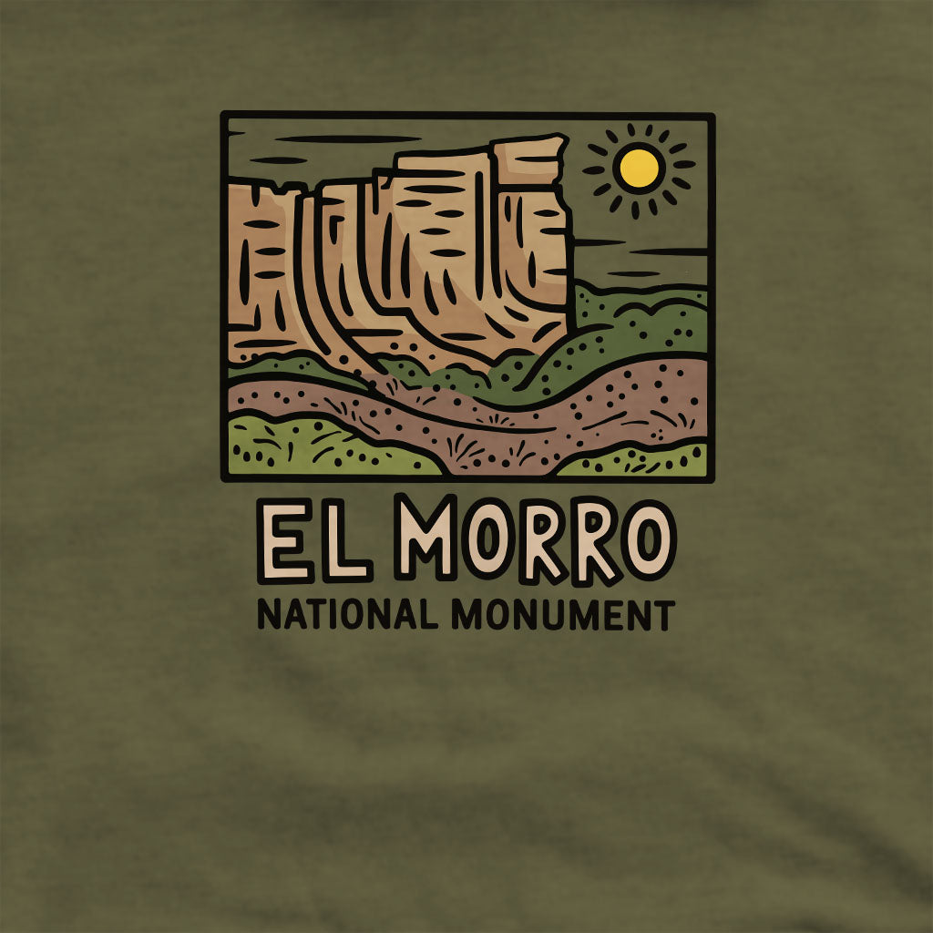 El Morro National Monument Crewneck Sweatshirt Adventure and Outdoors Themed Sweatshirt