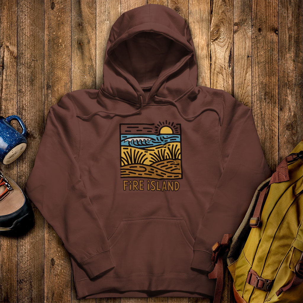 Fire Island National Seashore Hoodie Cocoa Adventure and Outdoors Themed Hoodie