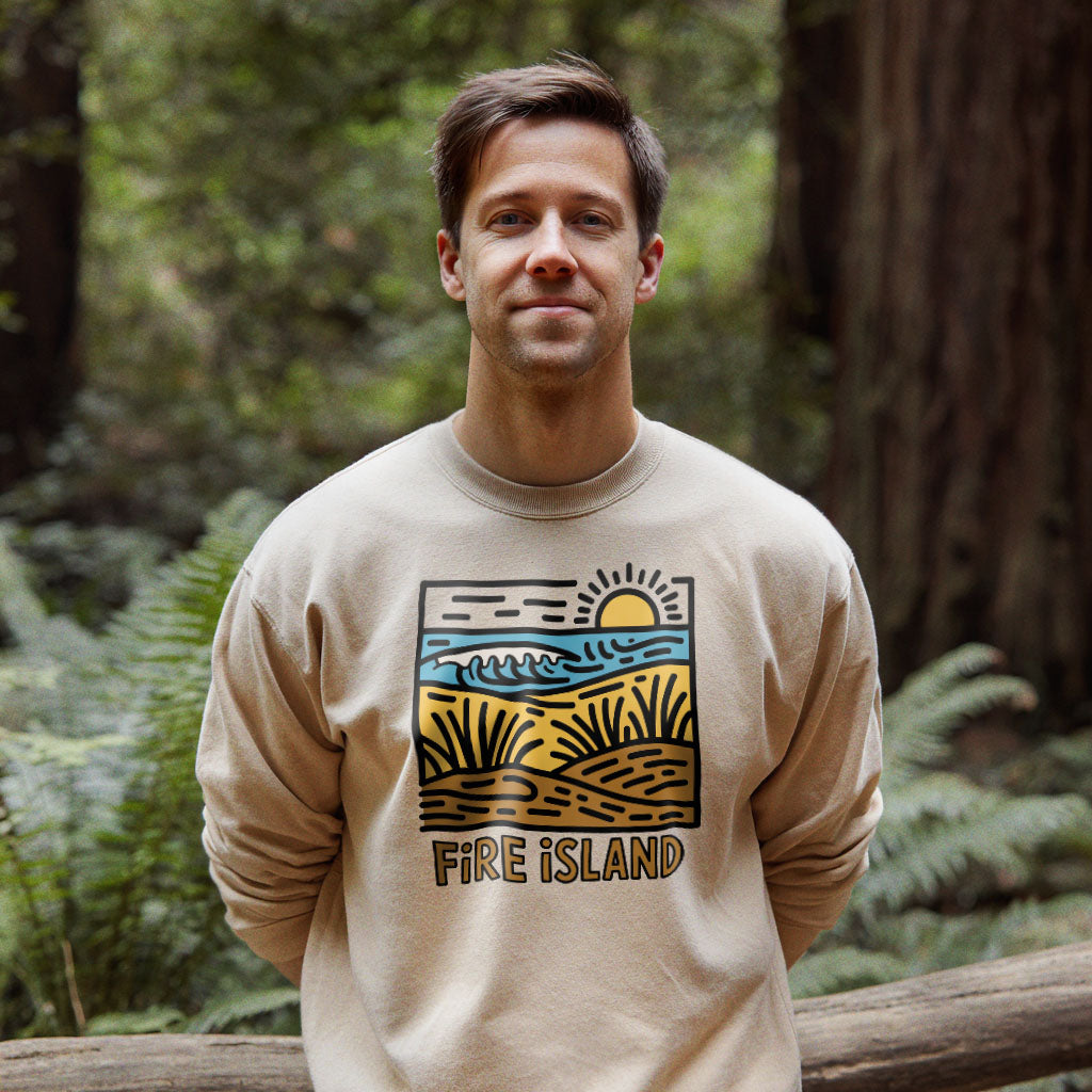 Fire Island National Seashore Crewneck Sweatshirt Adventure and Outdoors Themed Sweatshirt