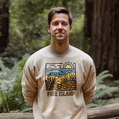 Fire Island National Seashore Crewneck Sweatshirt Adventure and Outdoors Themed Sweatshirt