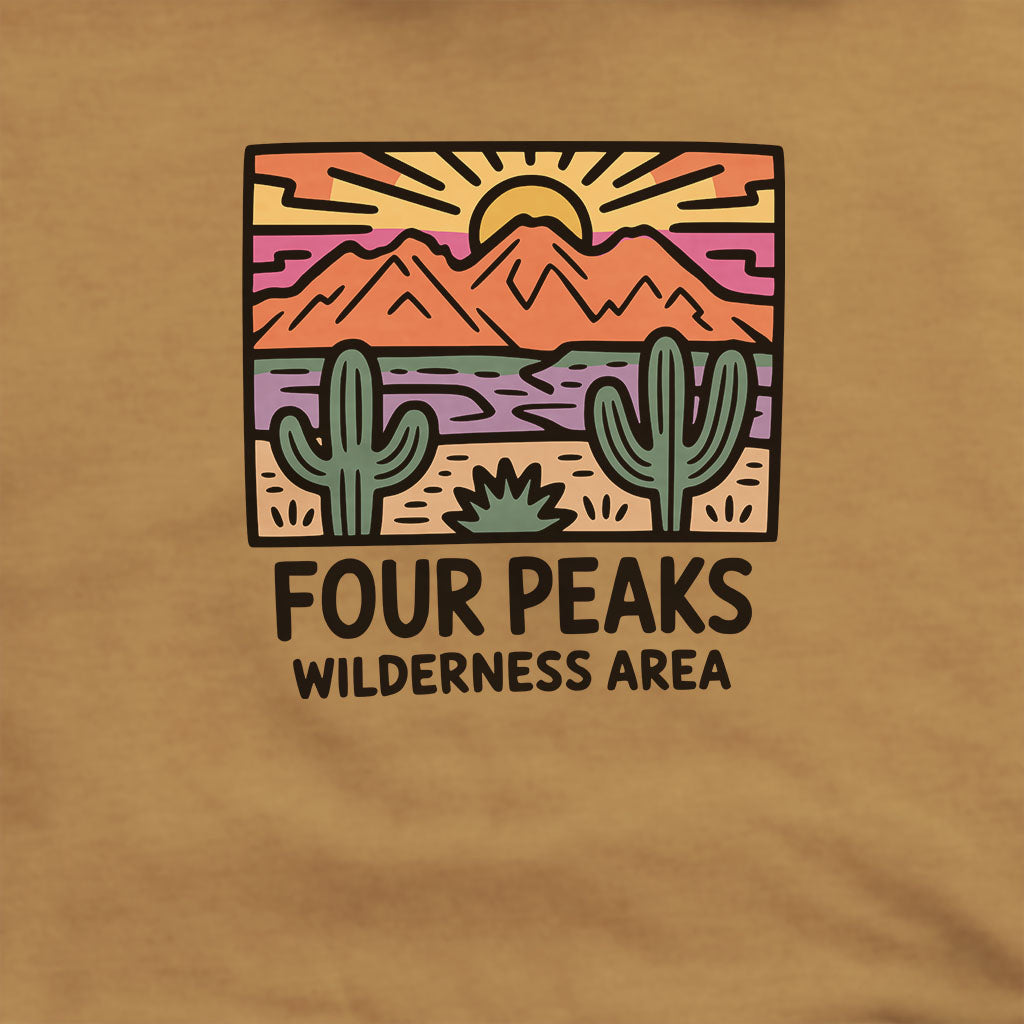 Four Peaks Wilderness Area Hoodie Adventure and Outdoors Themed Hoodie