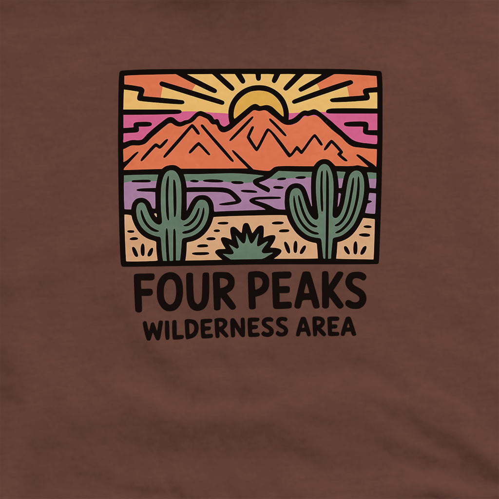 Four Peaks Wilderness Area Hoodie Adventure and Outdoors Themed Hoodie