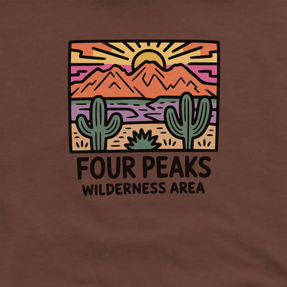 Four Peaks Wilderness Area Hoodie Adventure and Outdoors Themed Hoodie