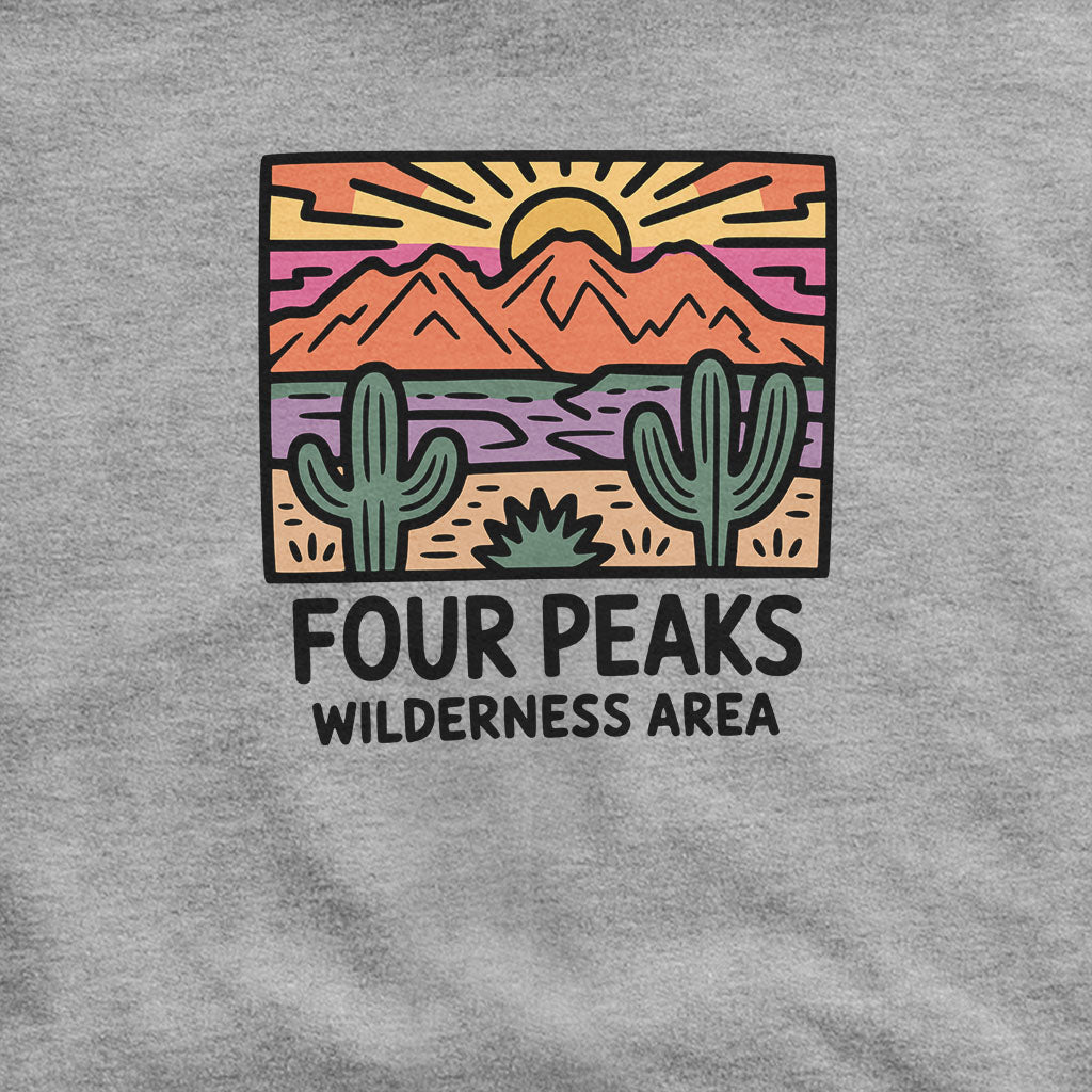 Four Peaks Wilderness Area Hoodie Adventure and Outdoors Themed Hoodie