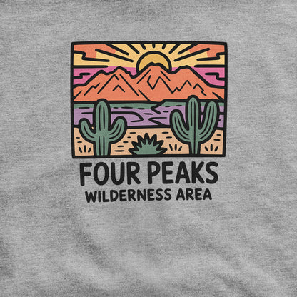Four Peaks Wilderness Area Hoodie Adventure and Outdoors Themed Hoodie