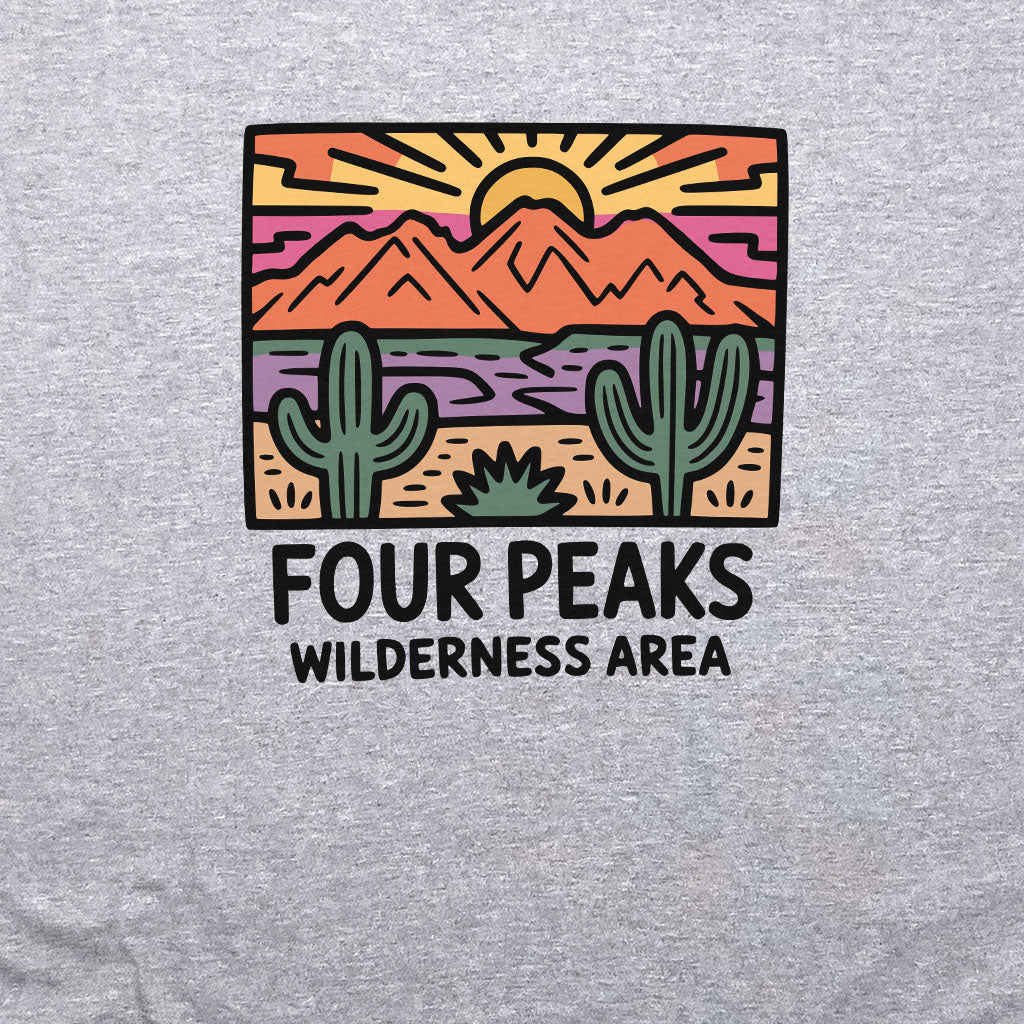 Four Peaks Wilderness Area Crewneck Sweatshirt Adventure and Outdoors Themed Sweatshirt