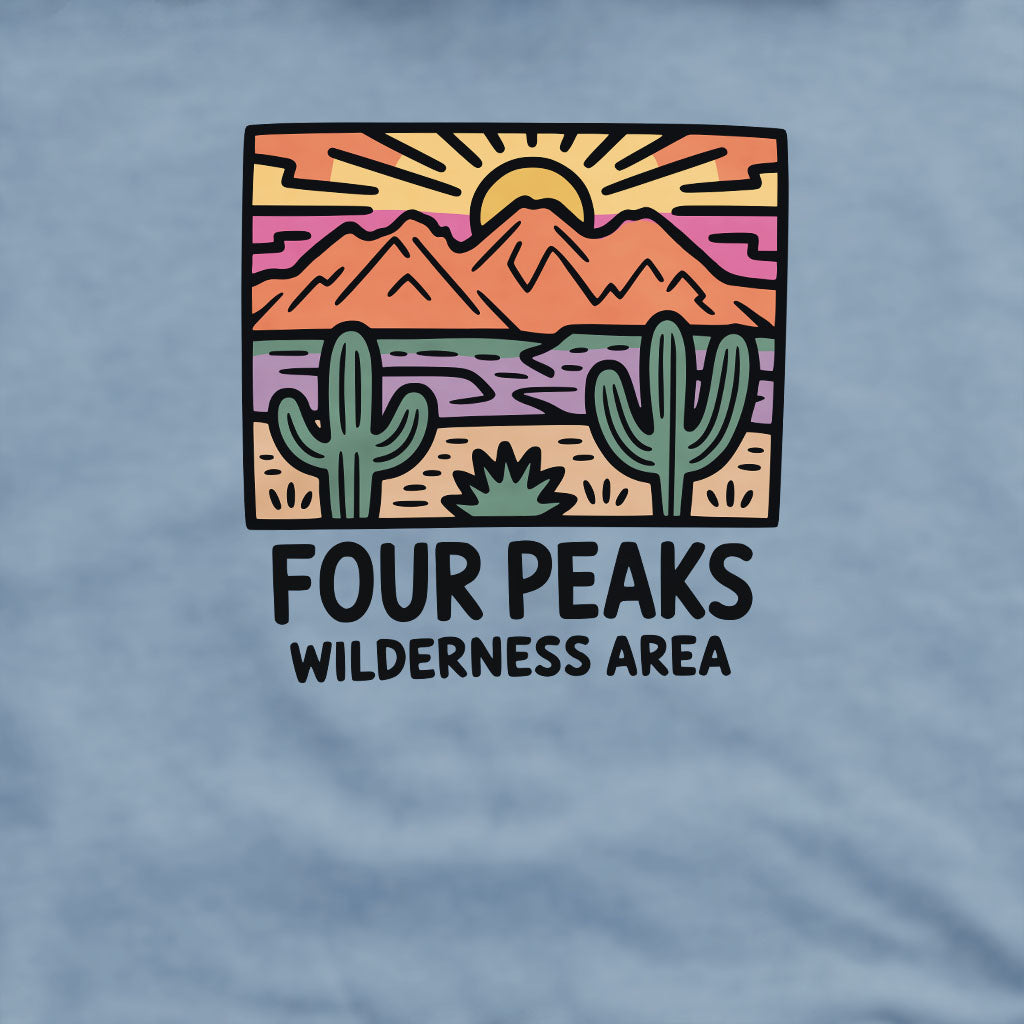 Four Peaks Wilderness Area Crewneck Sweatshirt Adventure and Outdoors Themed Sweatshirt