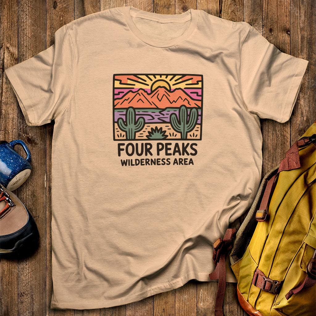 Four Peaks Wilderness Area T-Shirt Sand Adventure and Outdoors Themed T-Shirt