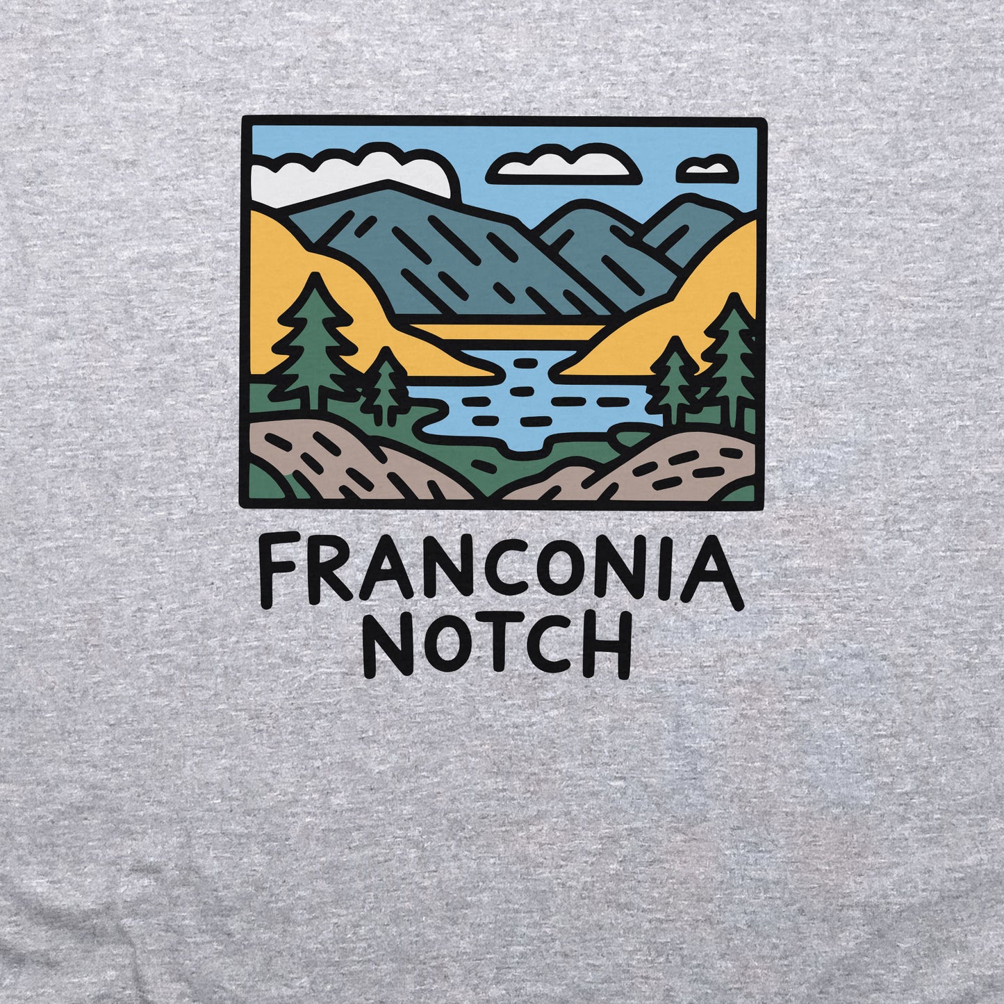 Franconia Notch State Park Crewneck Sweatshirt Adventure and Outdoors Themed Sweatshirt