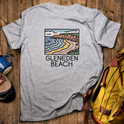 Gleneden Beach T-Shirt Sport Grey Adventure and Outdoors Themed T-Shirt