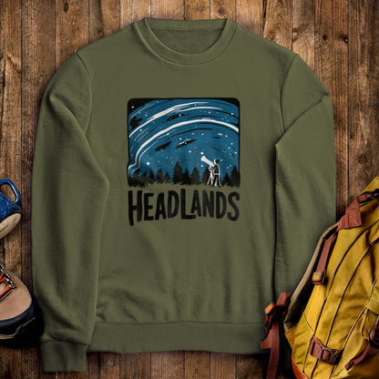 Headlands International Dark Sky Park at Night Crewneck Sweatshirt