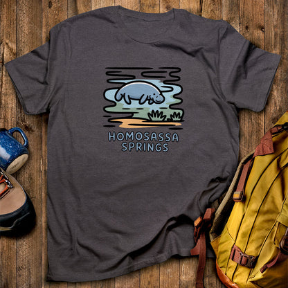 Homosassa Springs Wildlife State Park T-Shirt Dark Heather Adventure and Outdoors Themed T-Shirt