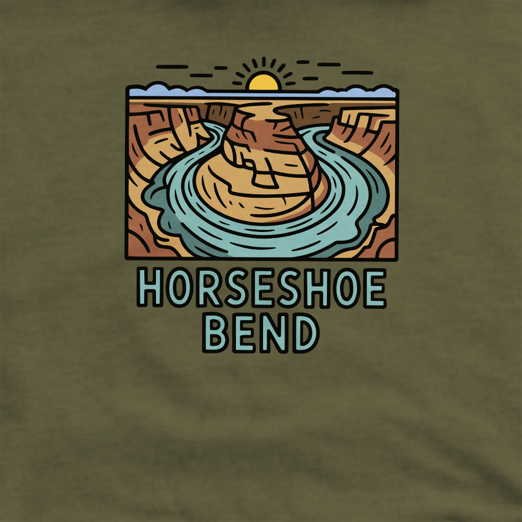 Horseshoe Bend Glen Canyon Crewneck Sweatshirt Adventure and Outdoors Themed Sweatshirt