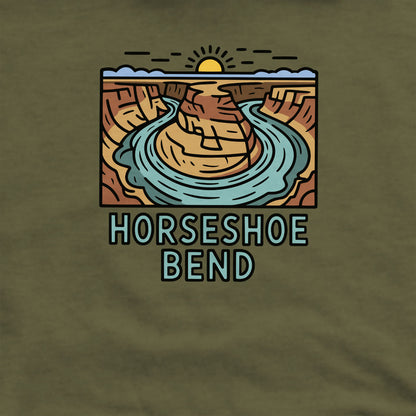 Horseshoe Bend Glen Canyon Crewneck Sweatshirt Adventure and Outdoors Themed Sweatshirt