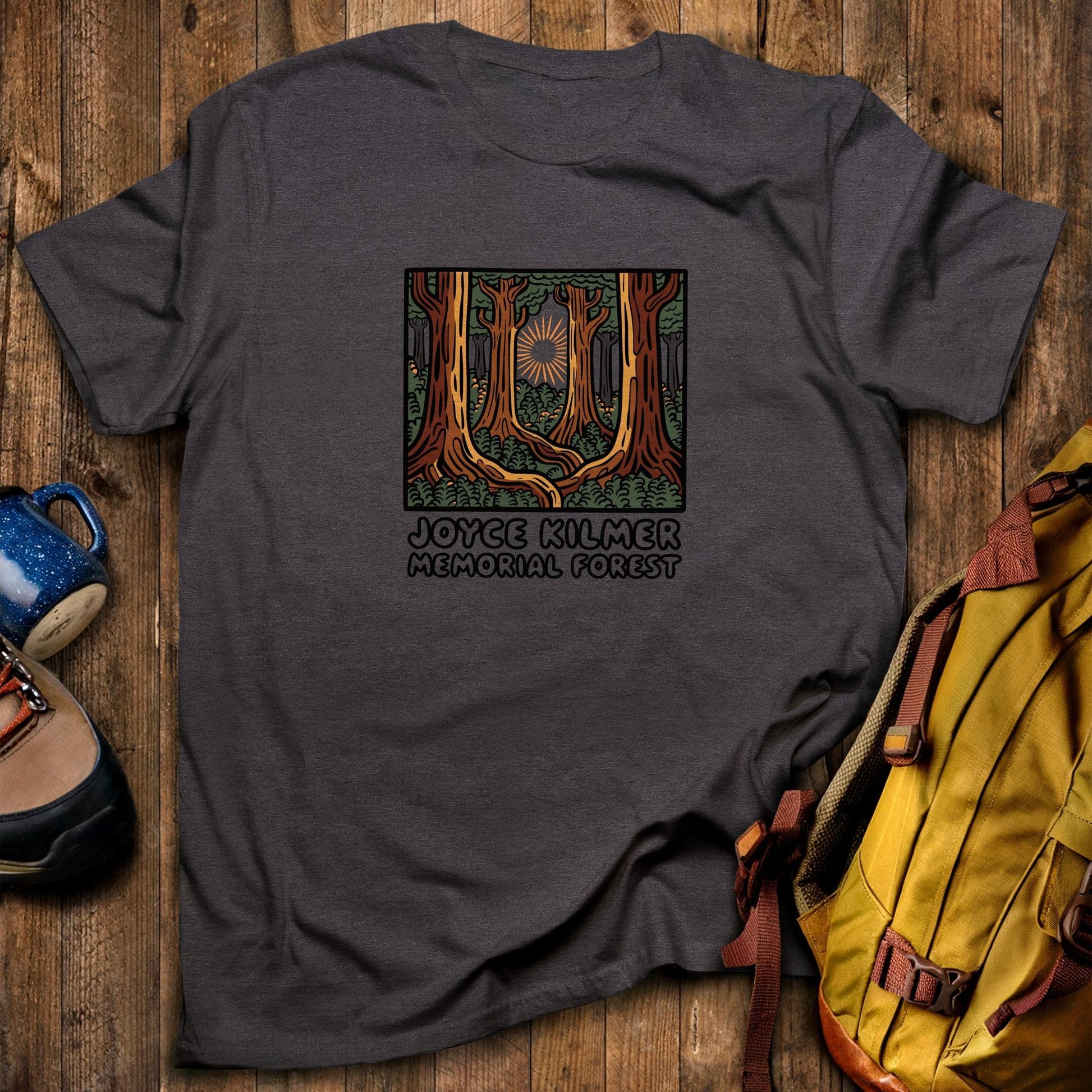 Joyce Kilmer Memorial Forest T-Shirt Dark Heather Adventure and Outdoors Themed T-Shirt