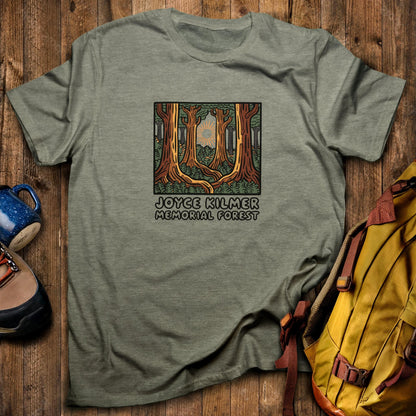 Joyce Kilmer Memorial Forest T-Shirt Heather Military Green Adventure and Outdoors Themed T-Shirt