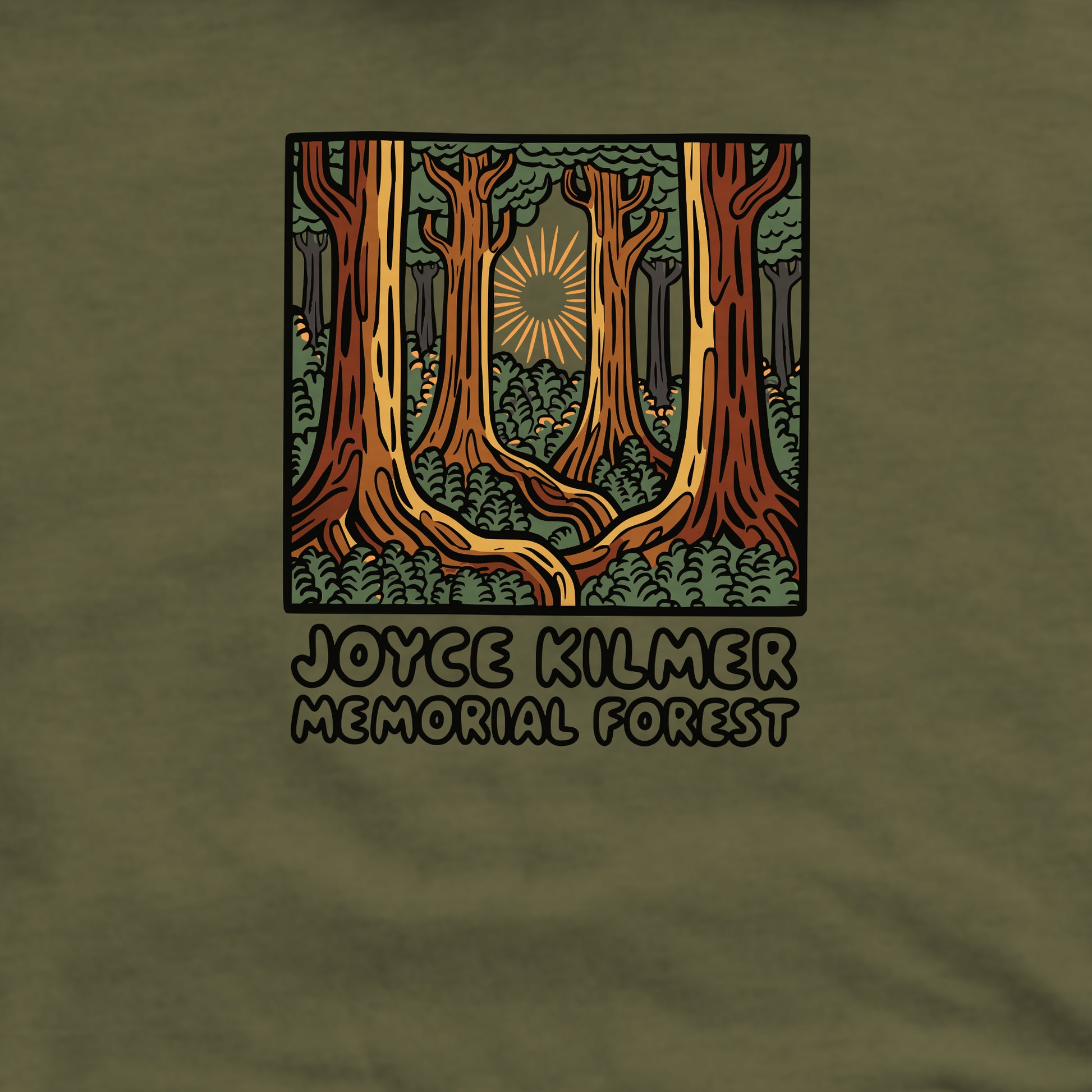 Joyce Kilmer Memorial Forest Crewneck Sweatshirt Adventure and Outdoors Themed Sweatshirt