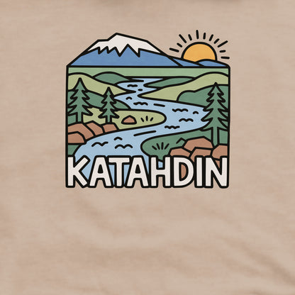 Mount Katahdin Crewneck Sweatshirt Adventure and Outdoors Themed Sweatshirt