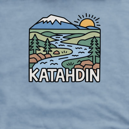 Mount Katahdin Crewneck Sweatshirt Adventure and Outdoors Themed Sweatshirt