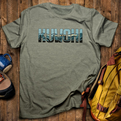 Kuwohi T-Shirt Heather Military Green Adventure and Outdoors Themed T-Shirt