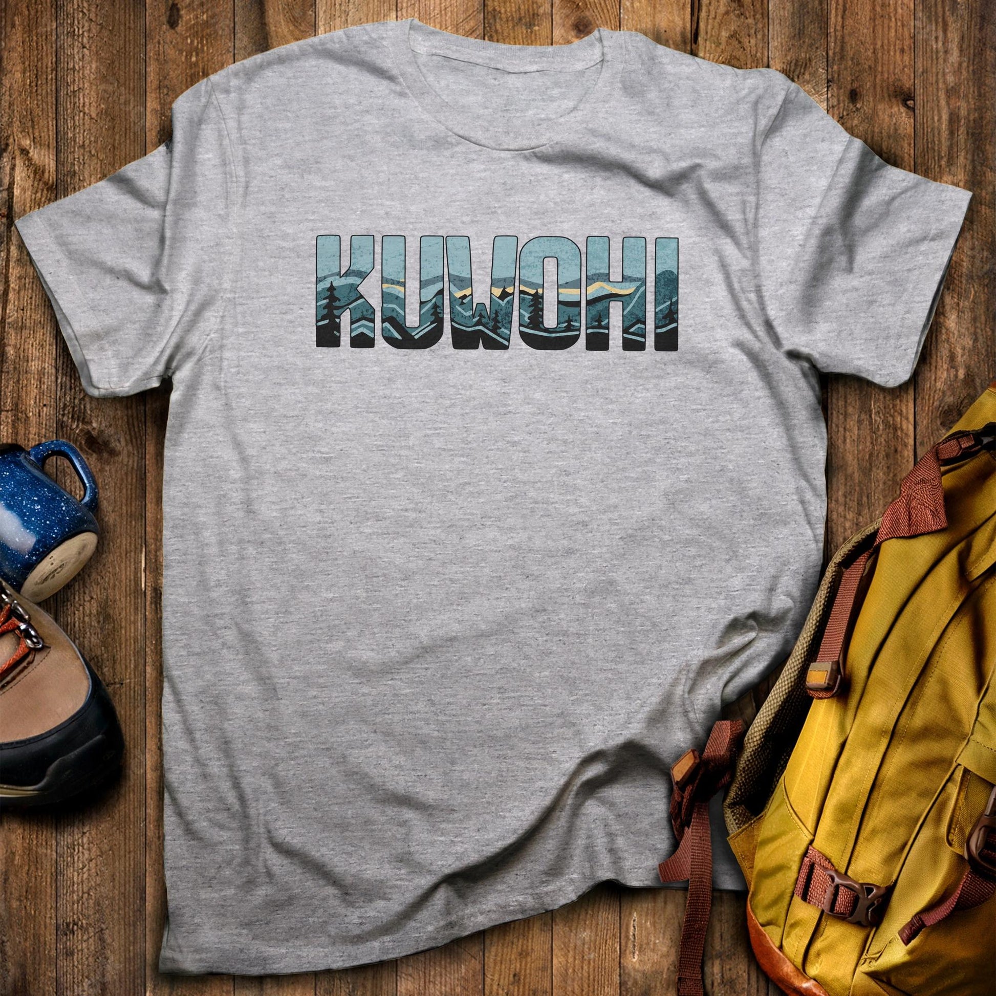 Kuwohi T-Shirt Sport Grey Adventure and Outdoors Themed T-Shirt