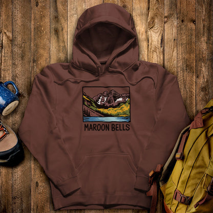 Maroon Bells Hoodie Cocoa Adventure and Outdoors Themed Hoodie