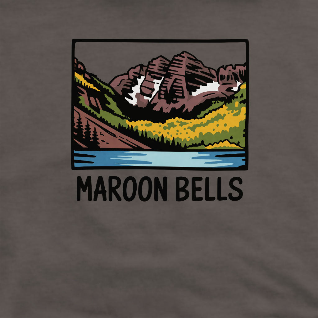 Maroon Bells Crewneck Sweatshirt Adventure and Outdoors Themed Sweatshirt
