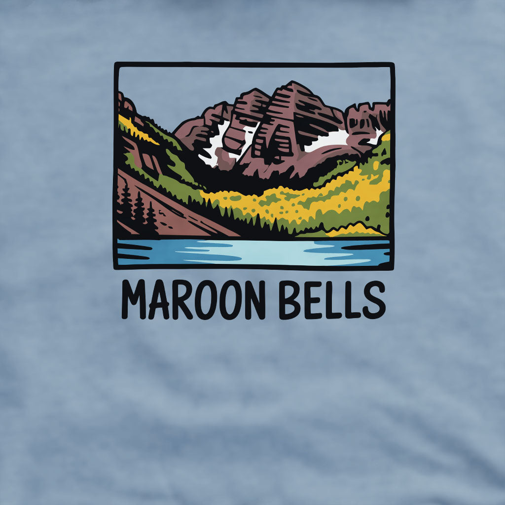 Maroon Bells Crewneck Sweatshirt Adventure and Outdoors Themed Sweatshirt
